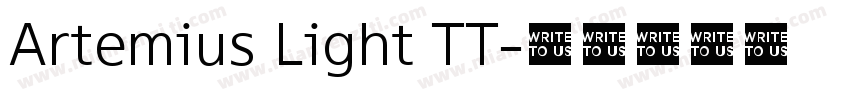 Artemius Light TT字体转换